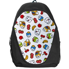 Illustration Vector Fruit Animal Cartoon Pattern Backpack Bag by Wegoenart