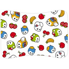 Illustration Vector Fruit Animal Cartoon Pattern Velour Seat Head Rest Cushion by Wegoenart