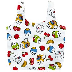 Illustration Vector Fruit Animal Cartoon Pattern Full Print Recycle Bag (xxxl) by Wegoenart