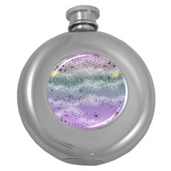 Bird Art Design Pattern Butterfly Round Hip Flask (5 Oz) by Wegoenart