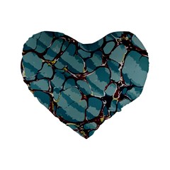 Marble Rock Pattern Texture Antique Standard 16  Premium Heart Shape Cushions by Wegoenart