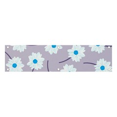 Flower Pattern Background Banner And Sign 4  X 1  by Wegoenart