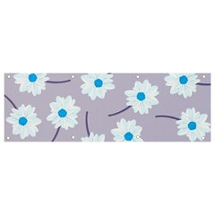 Flower Pattern Background Banner And Sign 9  X 3 