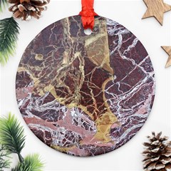 Marble Pattern Texture Rock Stone Surface Tile Ornament (round)