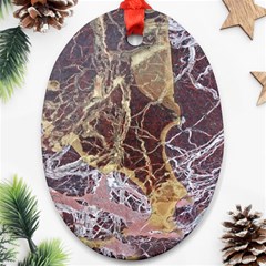 Marble Pattern Texture Rock Stone Surface Tile Ornament (oval)