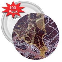 Marble Pattern Texture Rock Stone Surface Tile 3  Buttons (100 Pack) 