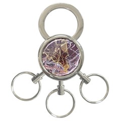 Marble Pattern Texture Rock Stone Surface Tile 3-ring Key Chain by Ravend