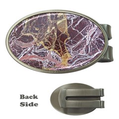 Marble Pattern Texture Rock Stone Surface Tile Money Clips (oval)  by Ravend