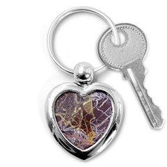 Marble Pattern Texture Rock Stone Surface Tile Key Chain (heart) by Ravend