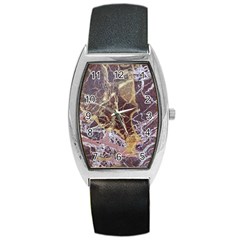 Marble Pattern Texture Rock Stone Surface Tile Barrel Style Metal Watch by Ravend