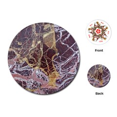 Marble Pattern Texture Rock Stone Surface Tile Playing Cards Single Design (round)