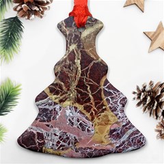 Marble Pattern Texture Rock Stone Surface Tile Christmas Tree Ornament (two Sides) by Ravend