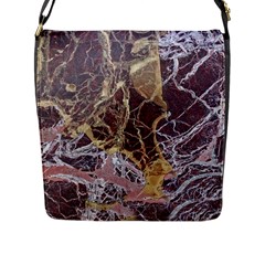 Marble Pattern Texture Rock Stone Surface Tile Flap Closure Messenger Bag (l) by Ravend