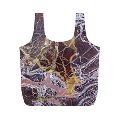 Marble Pattern Texture Rock Stone Surface Tile Full Print Recycle Bag (m) by Ravend