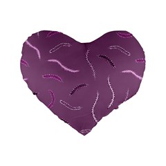 Feather Standard 16  Premium Flano Heart Shape Cushions by nateshop