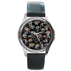 Floral Round Metal Watch by nateshop