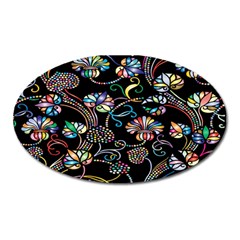 Floral Oval Magnet by nateshop