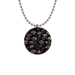 Floral 1  Button Necklace by nateshop