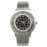 Floral Stainless Steel Watch Front