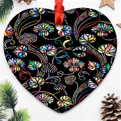 Floral Heart Ornament (two Sides) by nateshop