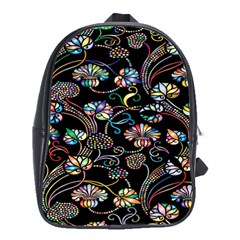 Floral School Bag (large) by nateshop