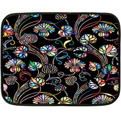 Floral Double Sided Fleece Blanket (mini)  by nateshop