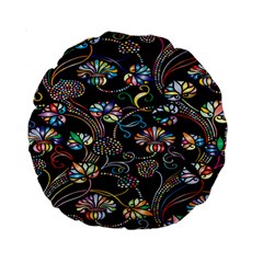 Floral Standard 15  Premium Round Cushions by nateshop