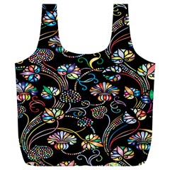 Floral Full Print Recycle Bag (xl) by nateshop