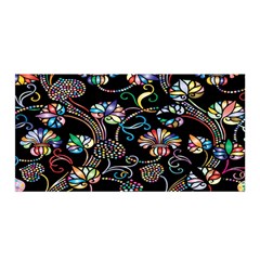 Floral Satin Wrap 35  X 70  by nateshop