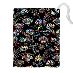 Floral Drawstring Pouch (5xl) by nateshop