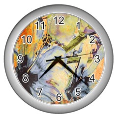 Flower Wall Clock (silver) by nateshop