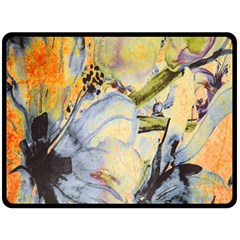 Flower Fleece Blanket (large)  by nateshop