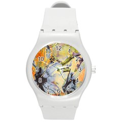 Flower Round Plastic Sport Watch (m) by nateshop