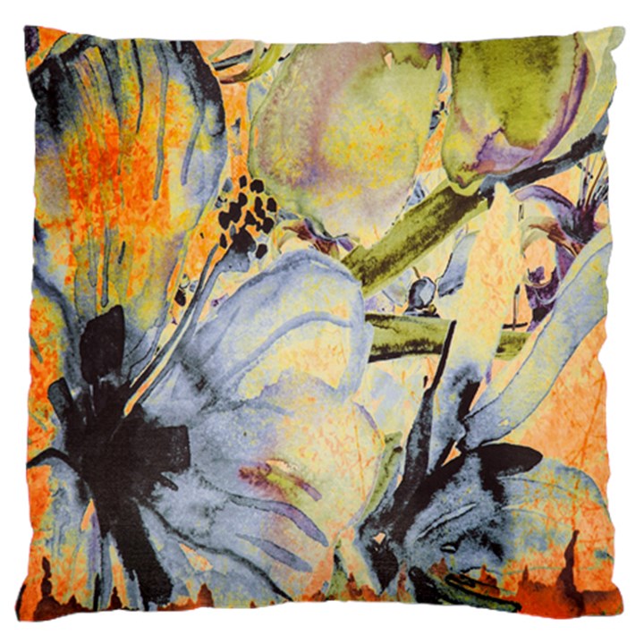 Flower Large Flano Cushion Case (One Side)