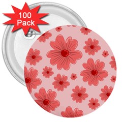 Flowers 3  Buttons (100 Pack)  by nateshop