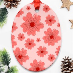 Flowers Oval Ornament (two Sides) by nateshop