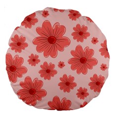 Flowers Large 18  Premium Round Cushions by nateshop