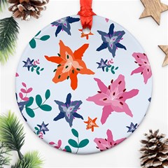 Flowers-5 Ornament (round) by nateshop