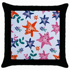 Flowers-5 Throw Pillow Case (black) by nateshop