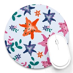 Flowers-5 Round Mousepads by nateshop