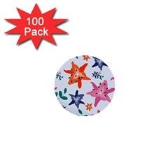 Flowers-5 1  Mini Buttons (100 Pack)  by nateshop