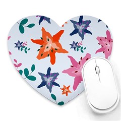 Flowers-5 Heart Mousepads by nateshop