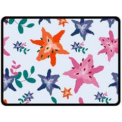 Flowers-5 Fleece Blanket (large)  by nateshop