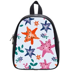 Flowers-5 School Bag (small) by nateshop