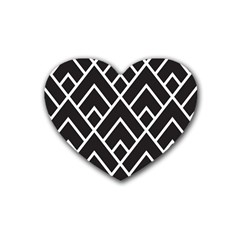 Geometry Rubber Heart Coaster (4 Pack) by nateshop