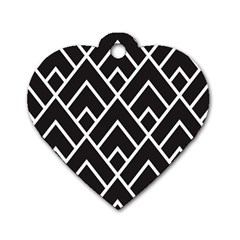 Geometry Dog Tag Heart (two Sides) by nateshop