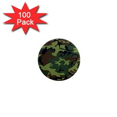 Green Brown Camouflage 1  Mini Magnets (100 Pack)  by nateshop