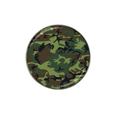 Green Brown Camouflage Hat Clip Ball Marker by nateshop