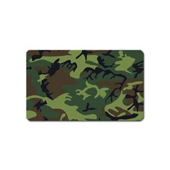 Green Brown Camouflage Magnet (name Card) by nateshop