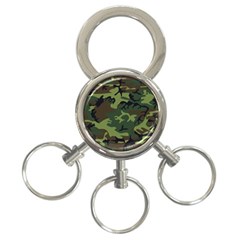 Green Brown Camouflage 3-ring Key Chain by nateshop